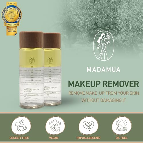 Gentle Waterproof Eye Makeup Remover Liquid with Olive Oil - Natural & Organic, Travel Size