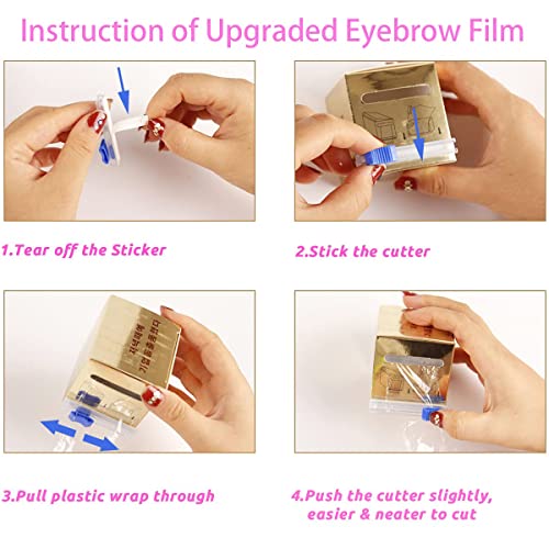 Eyebrow Tattoo Plastic Wrap with Cutter - 2 Pack Microblading Film