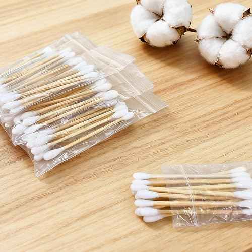 100 PCS (10 Pack of 10) Travel Size Cotton Swabs for Ears,Individually Wrapped Cotton Swabs,Round Tipped Round Ear Swab,Ear Sticks,Travel Ear Cleaning Cotton Buds for Travel Makeup,Hotel