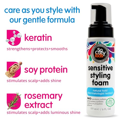SoCozy Kids Sensitive Styling Foam - Natural Hold, 6 fl oz