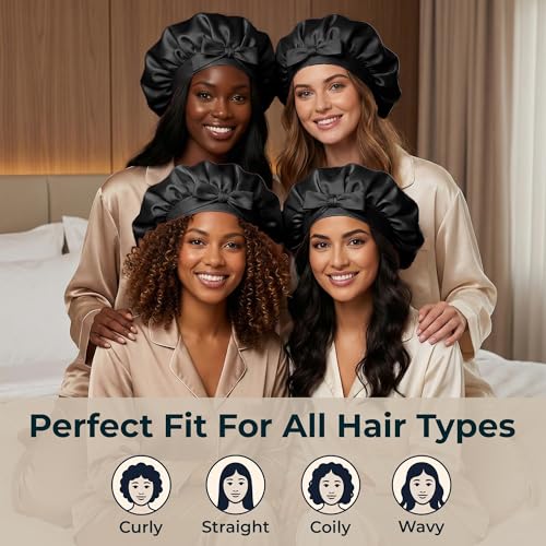 Mulberry Silk Bonnet for Sleeping – 19 Momme with Anti-Slip Edge