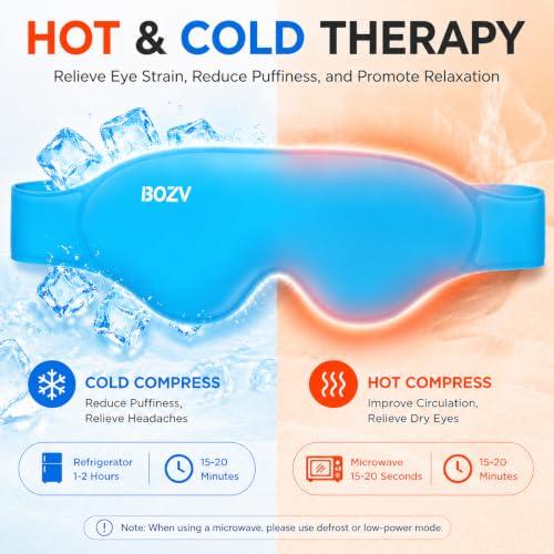 BOZV 2-in-1 Hot & Cold Eye Mask – Gel-Infused Sleep Mask