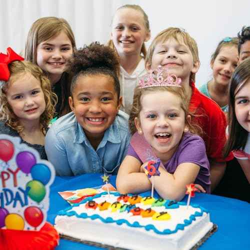 CIEHER 6th Birthday Decorations for Girls - 6th Birthday Crown and Sash with Pearl Pin Set - Pink