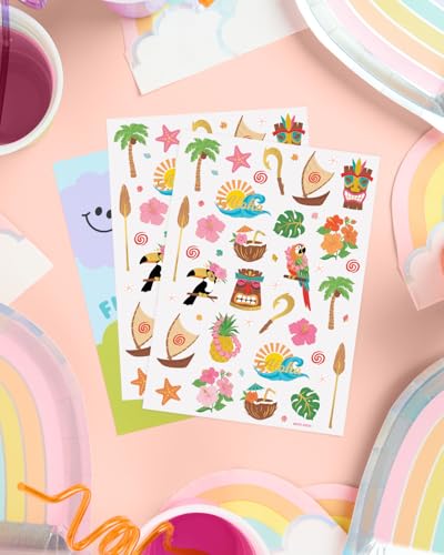 xo, Fetti Tropical Island Temporary Tattoos - 60 Gold Foil Pcs