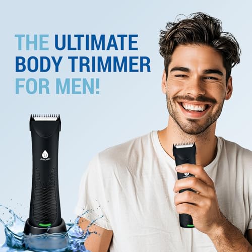 Pursonic Mario Lopez Wireless Beard Trimmer for Men, Body Hair Trimmer & Shaver with LED Light ? Beard Shaver for Men MLTCA40 Precision Grooming, Black