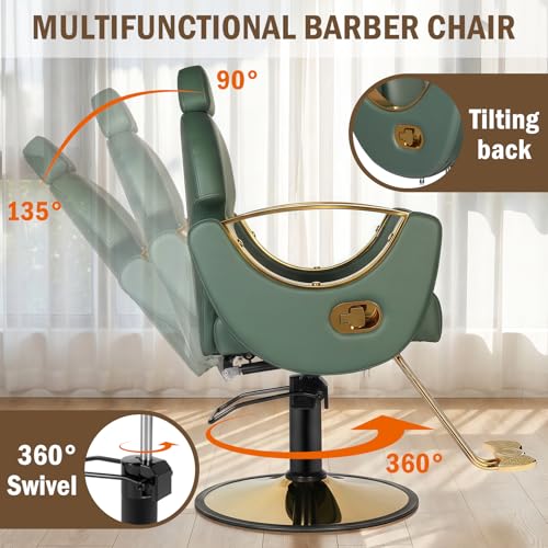 Tythical Salon Chair - Reclining Hydraulic Barber Styling Chair