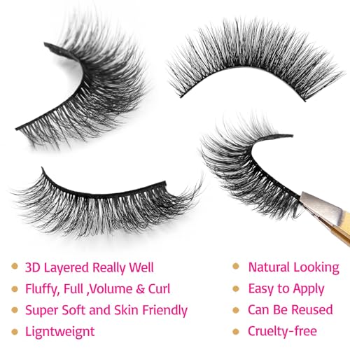 Eliace 3D Mink Lashes Cat Eye 15 Pairs - Wispy Rosa Style