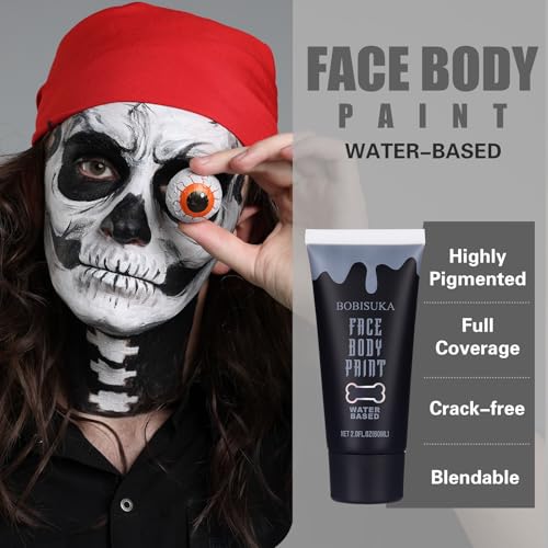 BOBISUKA 18-Color Water-Based Face & Body Paint Kit