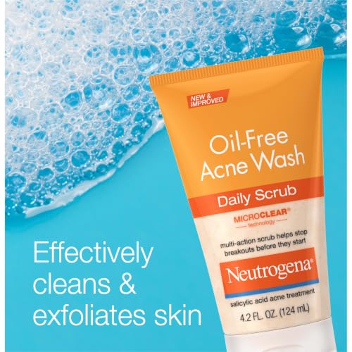 Neutrogena Oil-Free Acne Face Scrub Unscented 4.2 oz - Salicylic Acid Treatment