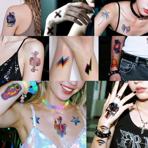 Cosmic Space Temporary Tattoos, 77 Sheets Waterproof Designs