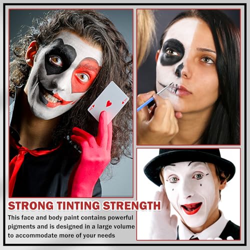 Clown Makeup Kit - Professional Oil-Based Face Paint with Brushes
