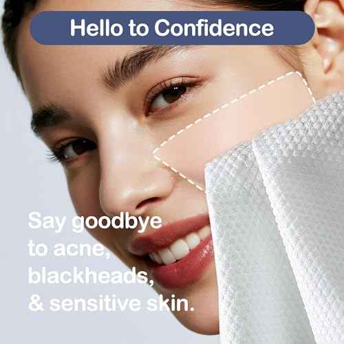 Ourmed Life Face Towels, 11"¡¿9" Disposable Face Towel ? Ultra-Soft, Thickened Facial Towelettes, Lint-Free Dry Wipes for Sensitive Skin, Ideal for Makeup Removal & Skincare (50 Count, 1 Pack)