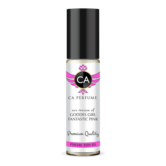 CA Perfume Impression of Carolina Goddess Girl Fantastic Pink For Women Replica Fragrance Body Oil Dupes Alcohol-Free Grand Quality Travel Size Concentrated Long Lasting Roll-On 0.3 Fl Oz/10ml