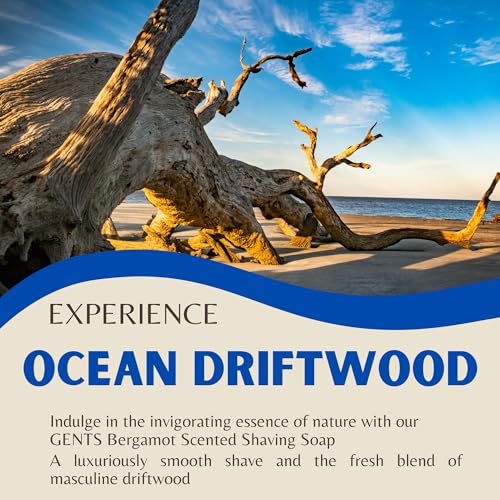 GENTS 97% All Natural Shave Soap Set for Men, Bergamot, Lavender and Citrus and Ocean Driftwood Pack of 3 (3 PACK, BERGAMOT, LAVENDER CITRUS, OCEAN DRIFTWOOD)