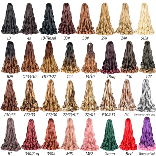 French Curly Braiding Hair 24 Inch #1B Black 8 Pack