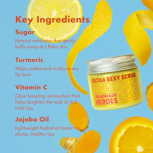 Turmeric Lip Scrub with Vitamin C – Natural Exfoliant for Dry Lips