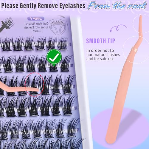 Self-Adhesive Lash Clusters Kit, 140pc Wispy Extensions 8-16mm