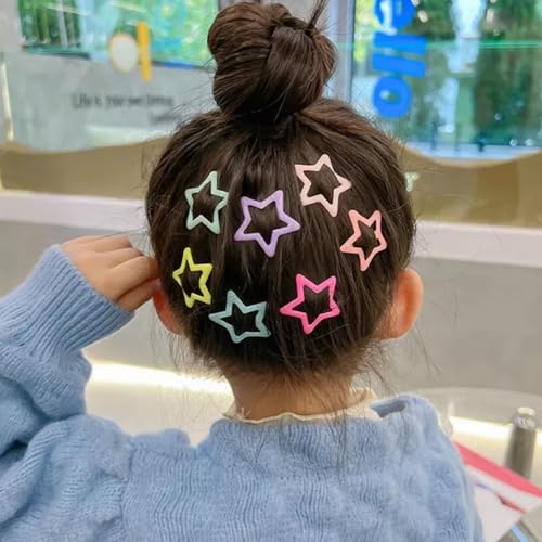 Star Hair Clips 100 Piece Set Metal Snap Barrettes 1.18"