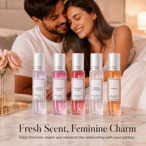 Omexry Venom Pheromone Perfume Collection for Women - 5PC Roll-On Fragrances, Long-Lasting & Portable