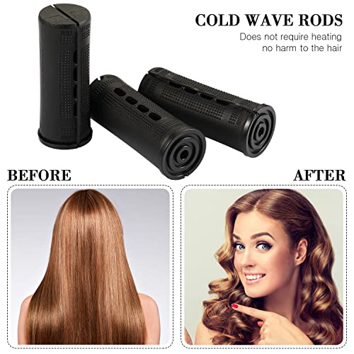 24 Pcs Hair Perm Rods with Tail Comb - Curling Hair Styling Tool Set