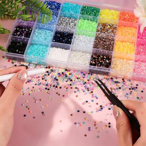 28 Colors Resin Jelly Rhinestones 3mm 26000Pcs Flatback Gems – OEMOO