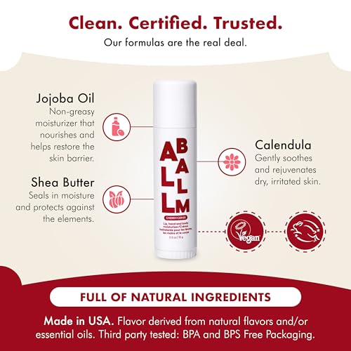 Zizia Cherry Giant Multi All Balm Stick ? Moisturizing and Hydrating Stick for Lips, Hands & Body ? with Shea Butter, Jojoba Oil, Aloe Vera, Calendula Beauty Moisturizer - Travel Essentials - 0.5 oz