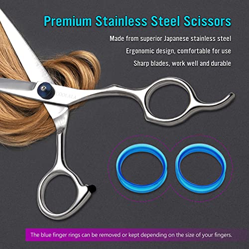 COOLALA 6.5" Professional Hair Cutting Scissors Stainless Steel