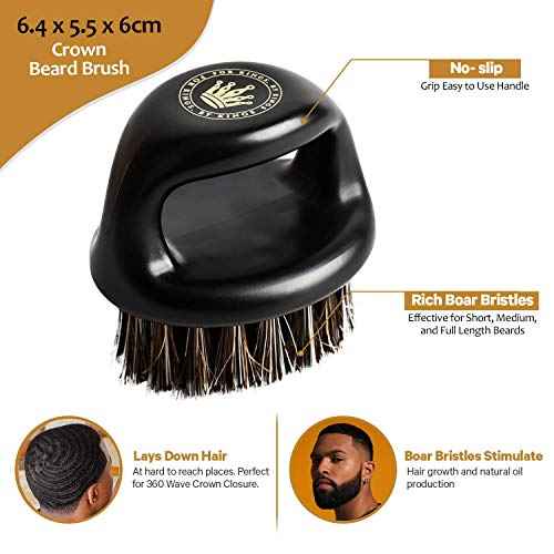 11-in-1 Deluxe Wave Hair Care Set - 3 Durags, Wave Brush, Bristle Beard Brush, Wave Comb, Spray Bottle, 2 Stocking Caps, Mirror for Men
