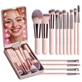 BS-MALL 14-Piece Makeup Brush Set with LED Mirror