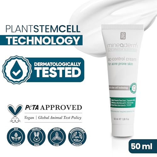 Mineaderm Oil-Free Face Moisturizer for Oily & Acne-Prone Skin – Mattifying, Vegan & Dermatologist Tested