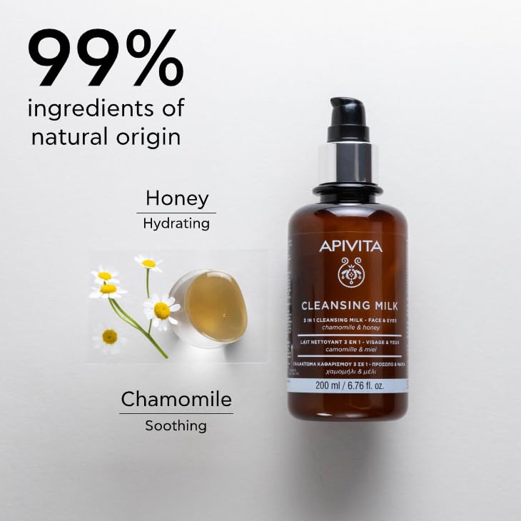Apivita Cleansing Milk with Chamomile & Honey - 200mL