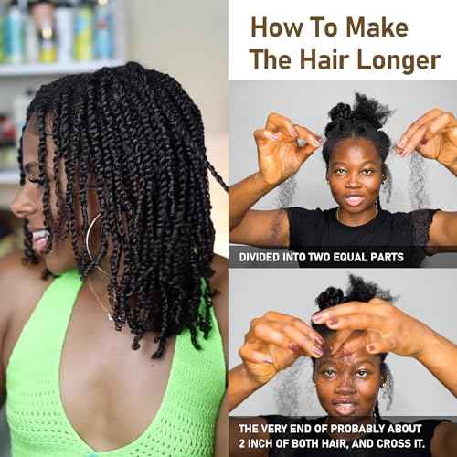 Afro Kinkys Bulk Human Hair -100% Real Human Hair for Mini Twist, Braiding, Loc Extensions & Crochet, Kinky Curly Hair Bundles, Natural Afro Bulk for Dreadlocks(1B, 22 Inch(Pack of 1))