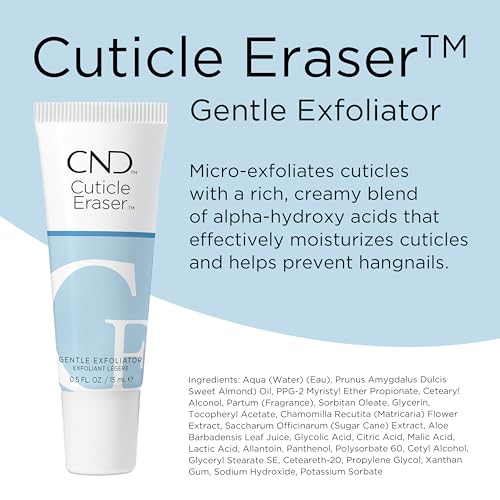 CND Cuticle Eraser Gentle AHA Exfoliator & Softening Treatment, 0.05 oz