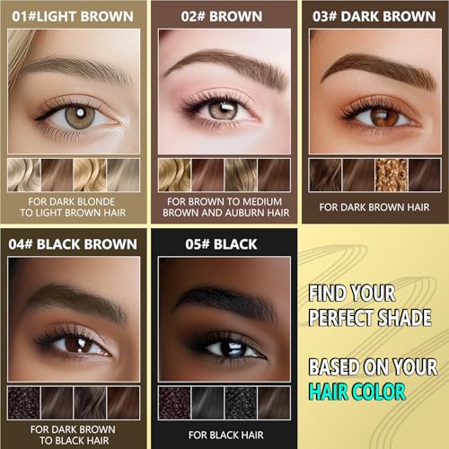 2-in-1 Brow Pen & Gel - Long-Lasting, Waterproof (Dark Brown)