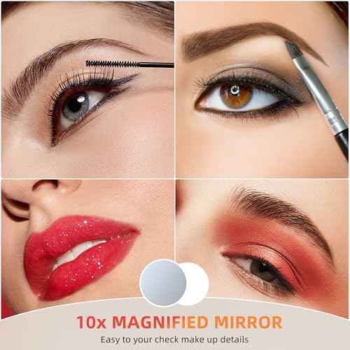 VANITII Vanity Makeup Mirror 12¡±x16¡± Hollywood Mirror with Lights and Smart Speaker Desk Mirror 3 Lighting Modes Touch Control for Dormitory Bedroom