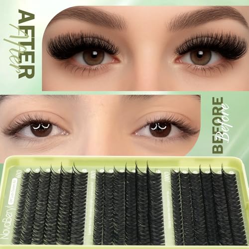 NovaBeryl Lash Clusters D Curl 8-16mm DIY Eyelash Extensions