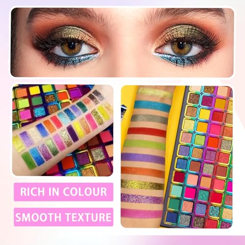 99 Color Eyeshadow Palette with Brush - Matte & Shimmer