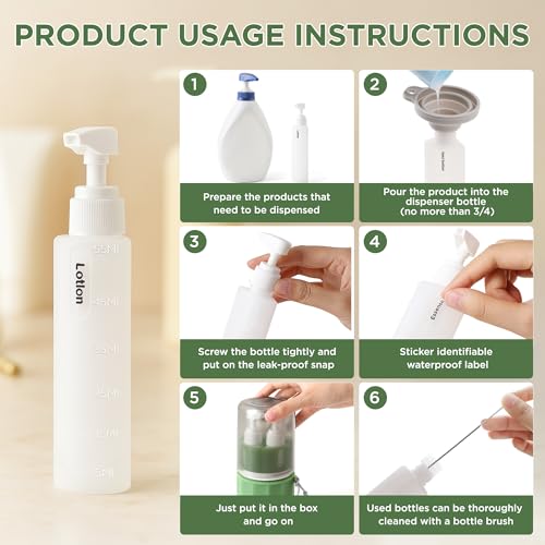 SESENSE TSA Approved Travel Bottles 4-in-1 Leak Proof Set