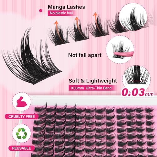 PRO LASHBEAUTY Manga Lash Clusters - Sunset 10-18mm Mix