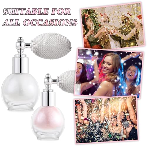 Hair and Body Glitter Spray, Holographic Glitter Highlighter Powder, Face Body Clothes Shiny Glitter, Loose Shimmer Hairspray Festival Rave Prom Accessories (Nude Pink)