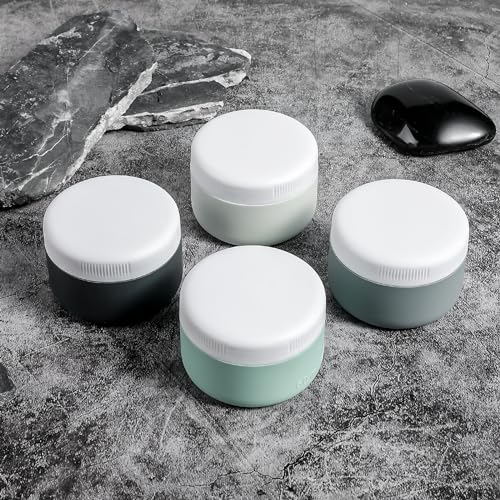 2oz Travel Cream Jars BPA-Free Silicone Containers 4 Pack
