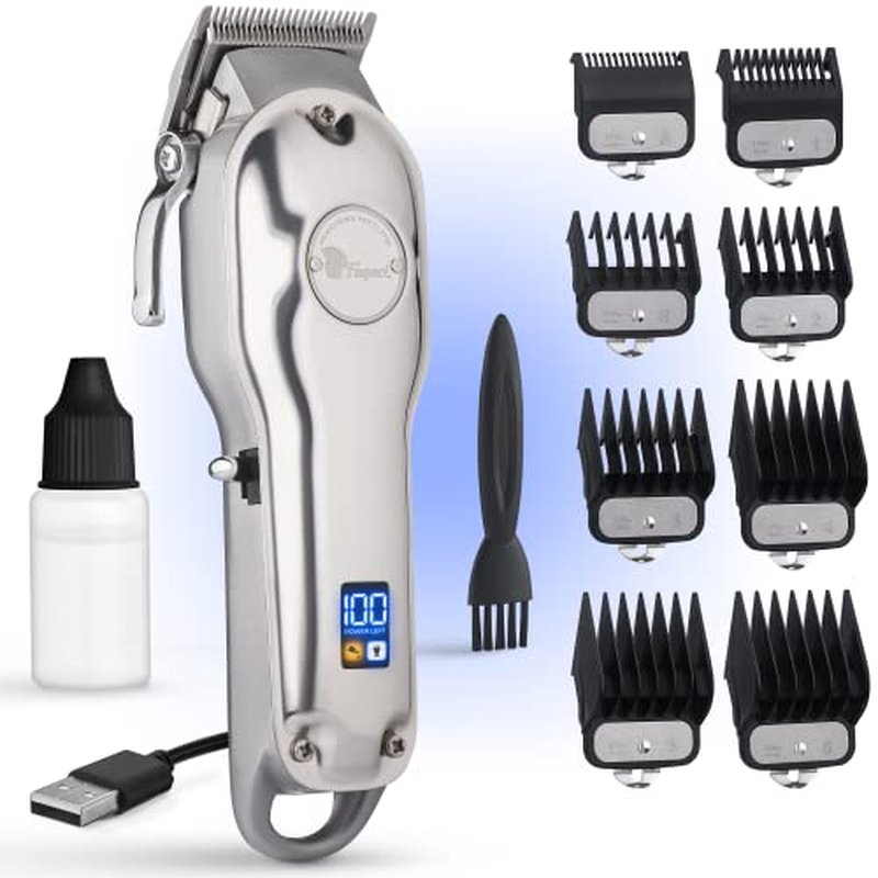 Fagaci Cordless Hair Clippers with 440C Steel Blades for Men & Women