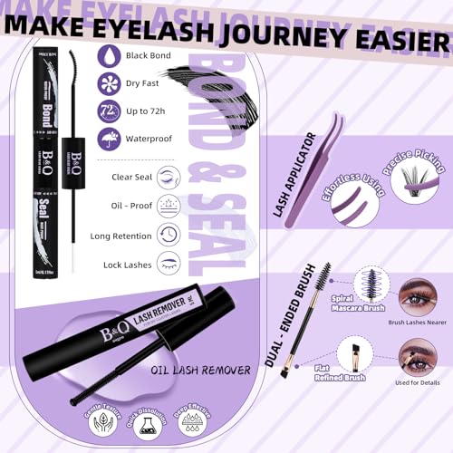 B&Qaugen Eyelash Extension Kit - Upper & Bottom Lashes 10-18mm