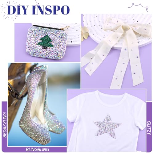 6800pcs Hotfix Rhinestones Crystal AB 2-5mm Mixed Sizes