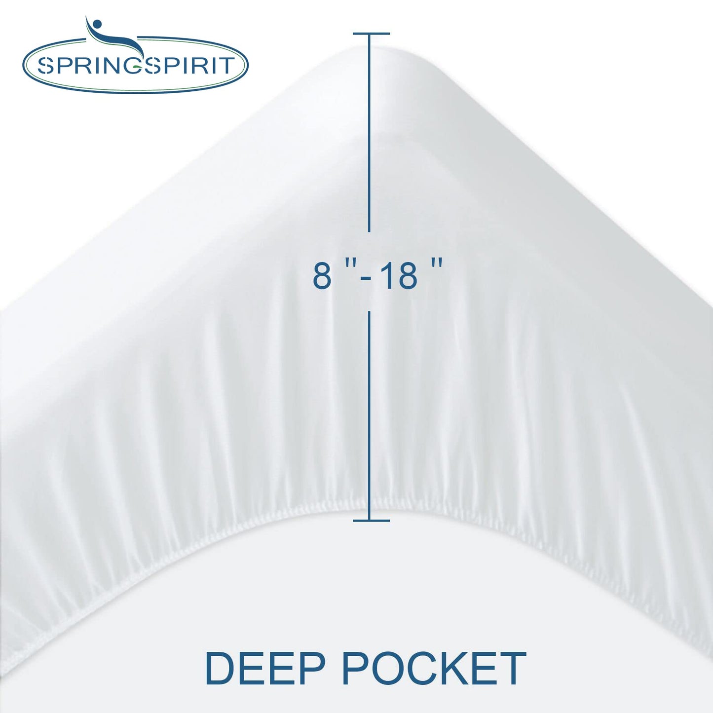 Queen Mattress Protector Waterproof Cover Absorbent & Noiseless Fitted up - 18'' Deep Pocket Mattress Cover Queen Size Bed Sheets, Terry Machine Wash Highly Protection Mattress Protector Queen