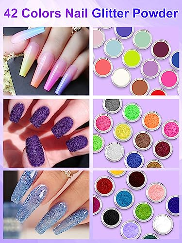 Complete Acrylic Nail Kit with 20000RPM Drill, UV Lamp & Storage Bag