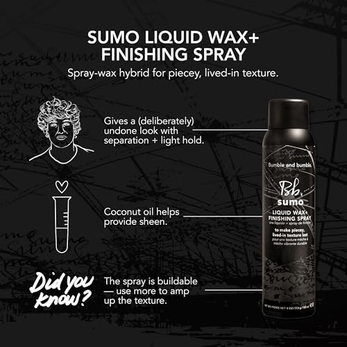 Bumble and bumble. Sumo Liquid Wax + Finishing Spray | For Piecey Texture, Buildable Separation, Light Hold + Natural Shine | Straight to Coily, 4 Ounce
