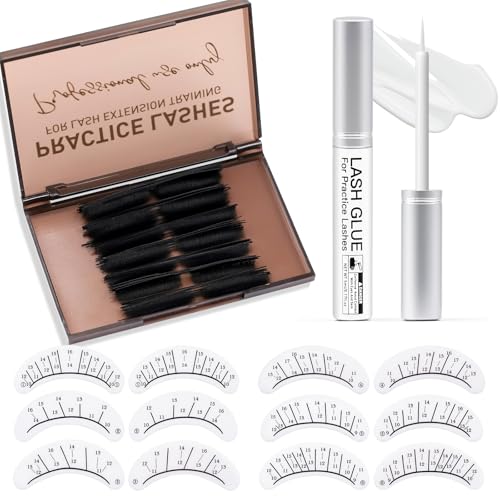 Lash Extension Practice Kit - 80 Pairs with Silicone Eye Pads