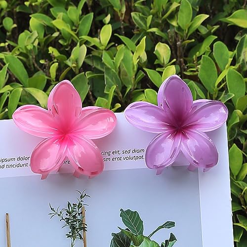 Flower Hair Clips for Women 6 Pack Hawaiian Claw Clips
