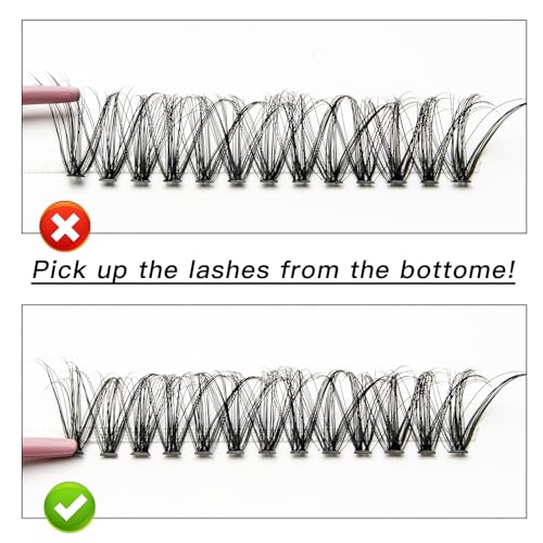 EYEBERLY Individual Lashes Extension,280Pcs 30D Lash Cluster Wispy, C curl Cluster Eyelash Extensions Large Tray Mixed Faux Mink DIY Lash Extensions (30D-0.07C-9-18mm)